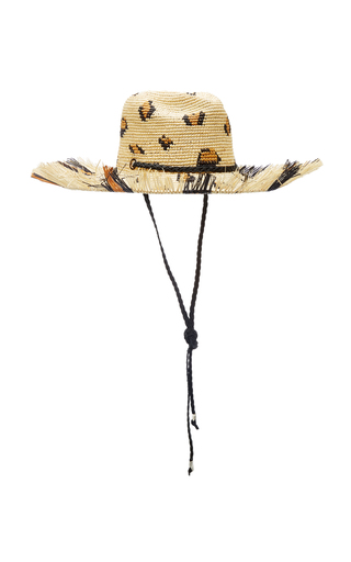 Leopard-Print Straw Hat展示图