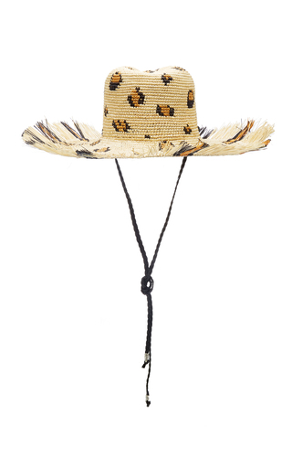 Leopard-Print Straw Hat展示图