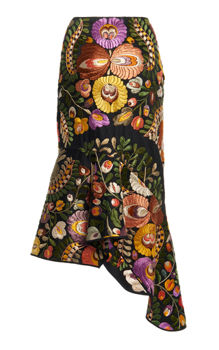 Embroidered Cotton Midi Skirt展示图