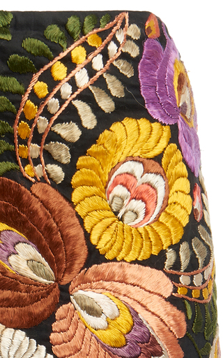 Embroidered Cotton Midi Skirt展示图