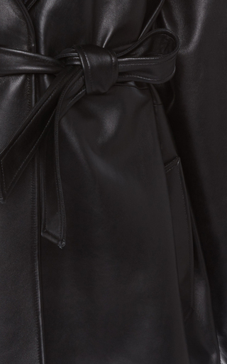 Oversized Leather Wrap Jacket展示图