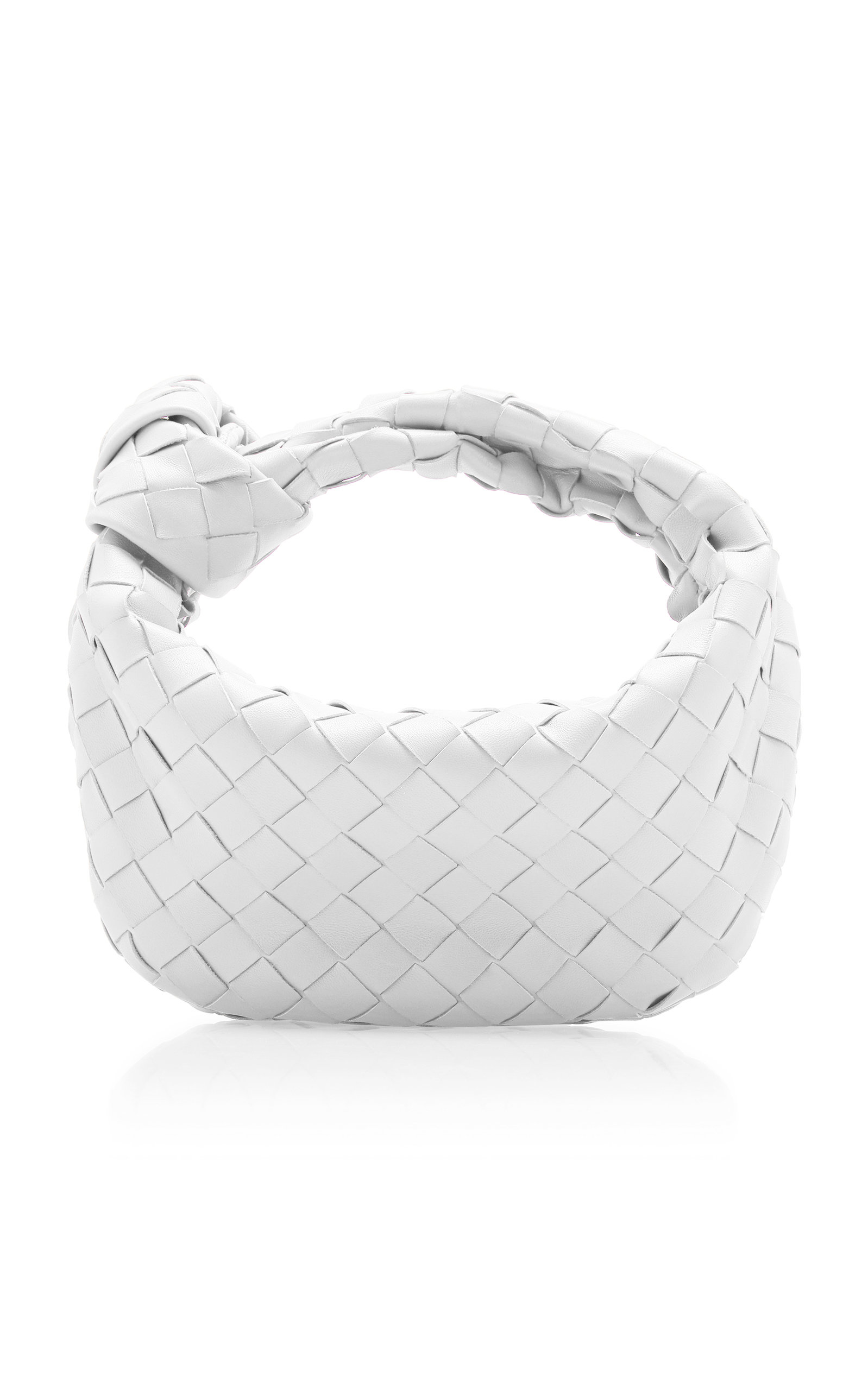 Bottega Veneta - The Mini Jodie Leather Bag - White - OS - Moda Operandi