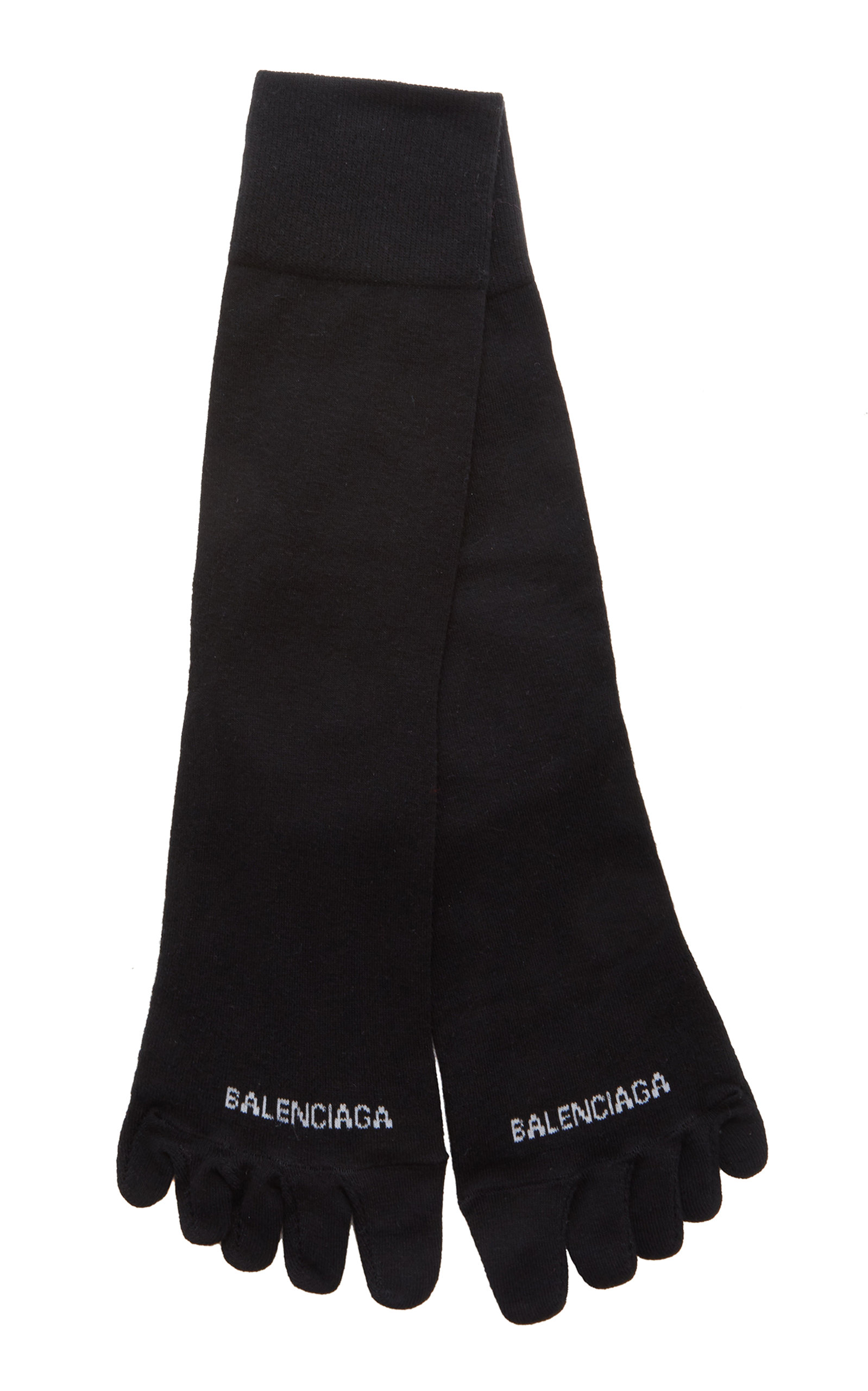 Balenciaga - Women's Logo-Embellished Jersey Socks - Black - OS - Moda Operandi