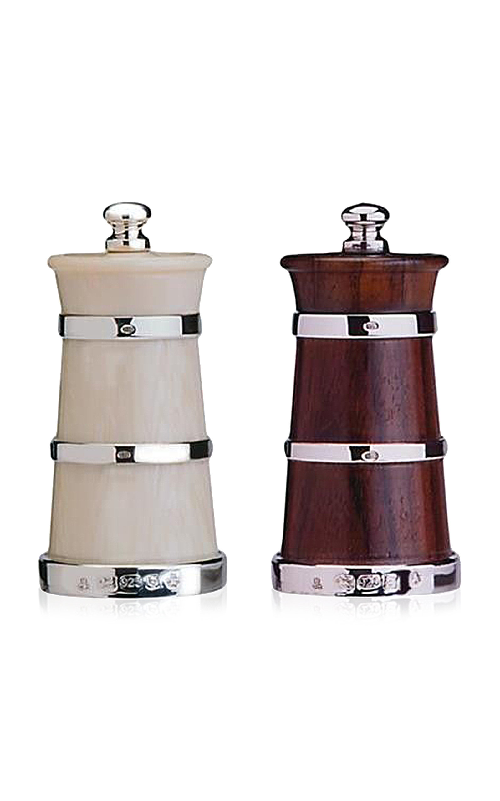 Moda Domus Ivory Salt and Wood Pepper Shaker Set - Multi