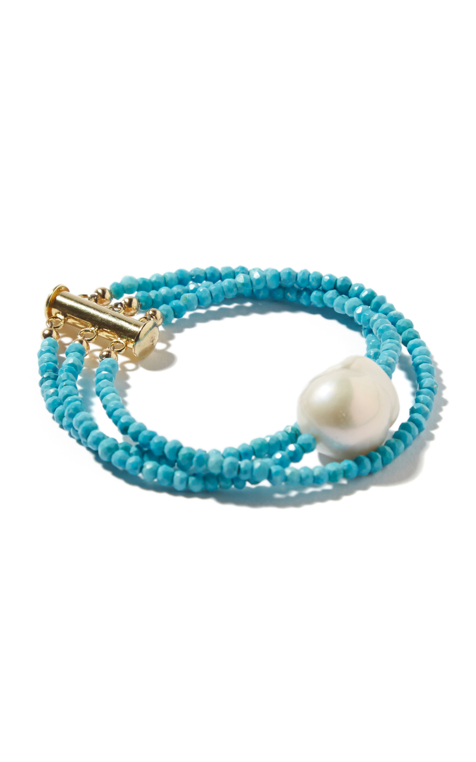 Turquoise And Pearl Bracelet