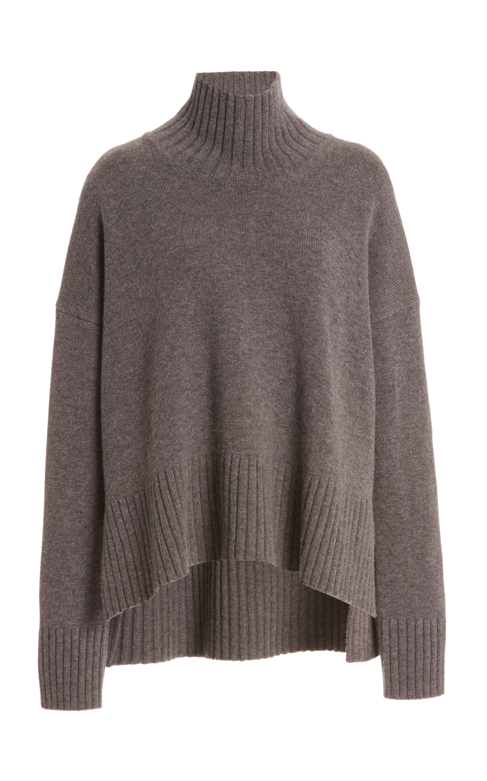 CoCo - Women's Wool-Cashmere Turtleneck Sweater - Brown/neutral - Moda ...