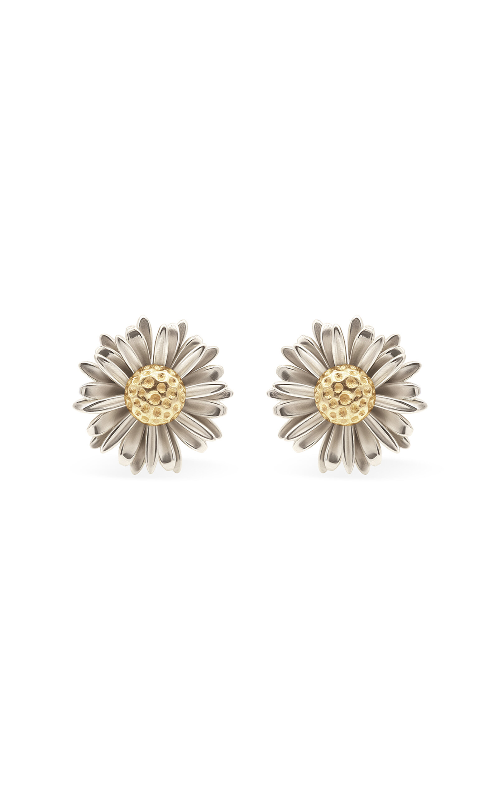Daisy 14K Yellow and White Gold Earrings
