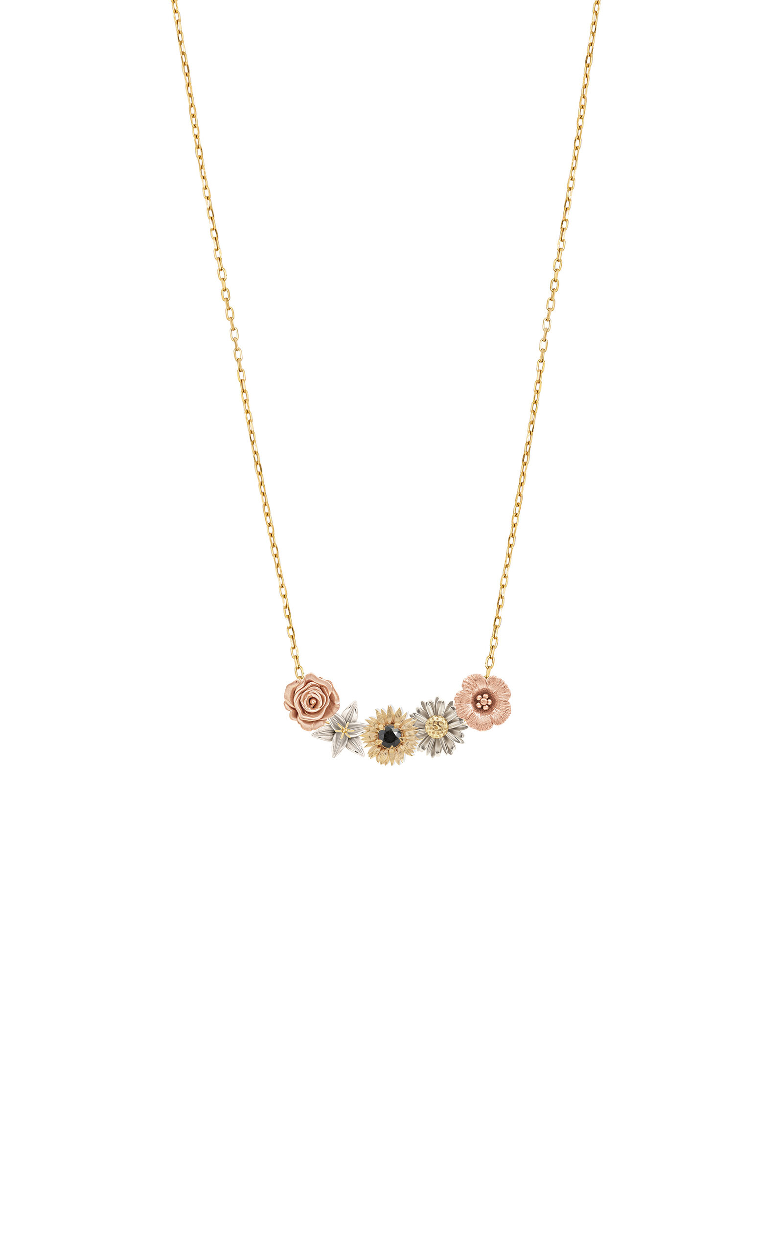 Bernard James Women's Flora 14K Gold Diamond Charm Necklace