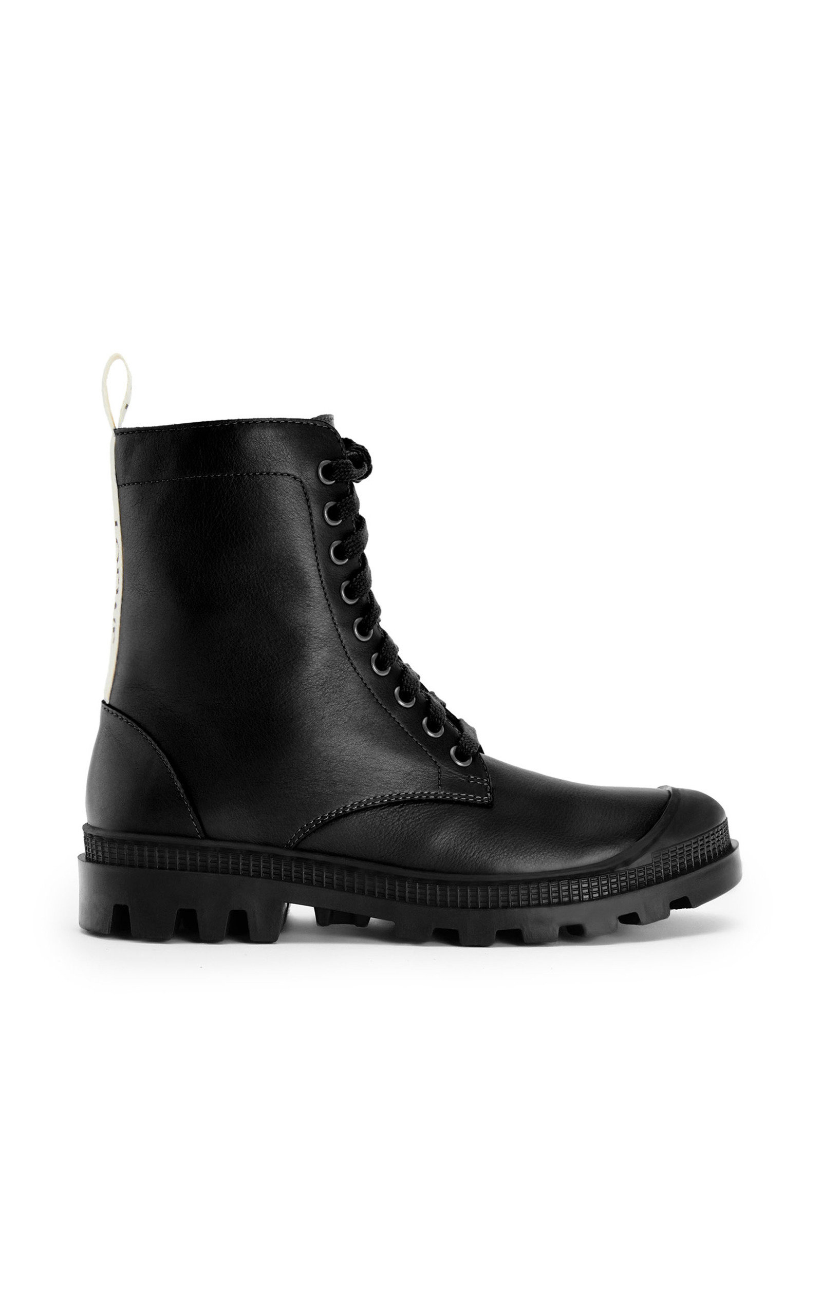 Loewe - Women's Leather Combat Boots - Black - Moda Operandi