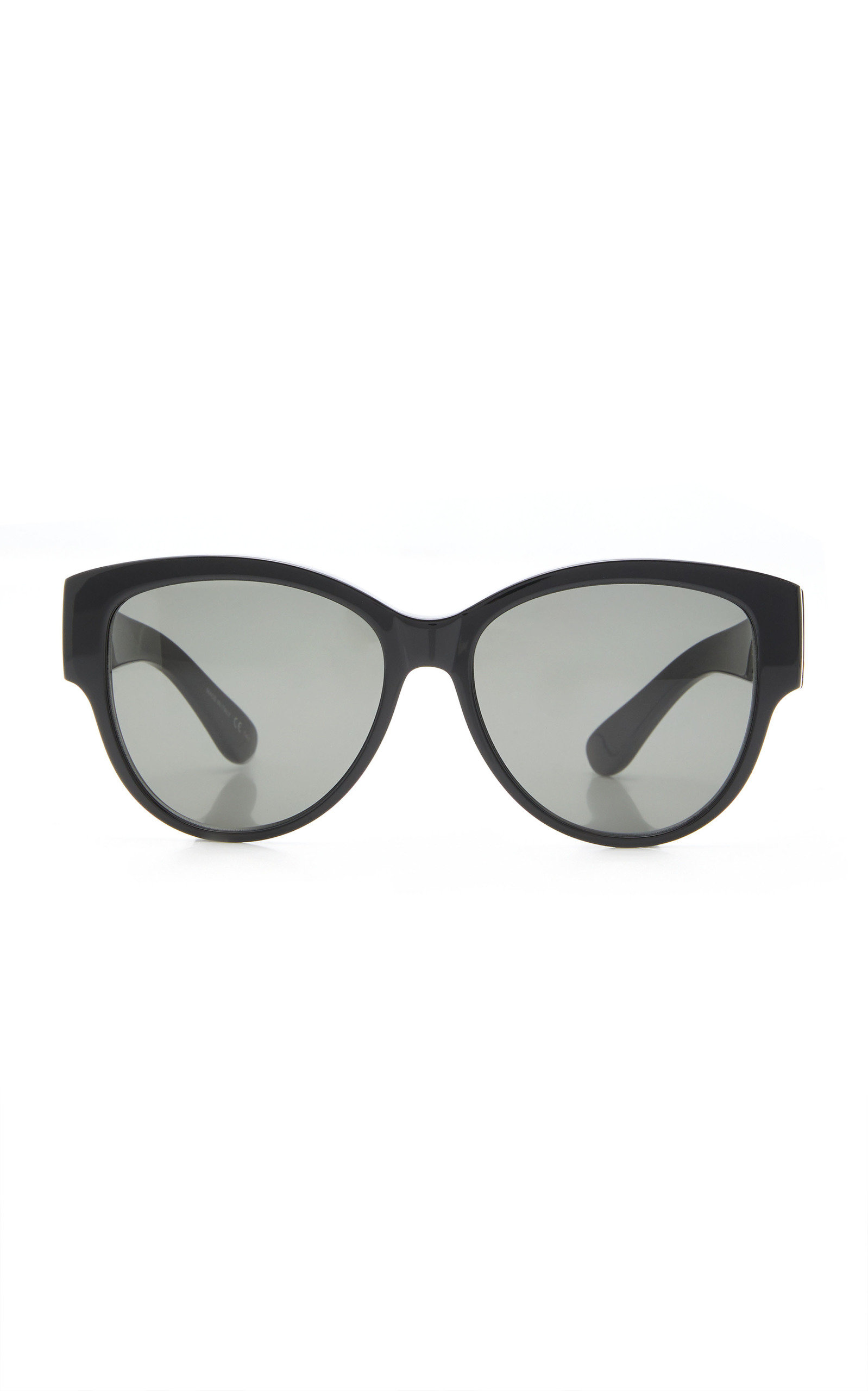 Saint Laurent - Women's Oversized Round-Frame Acetate Sunglasses - Black - OS - Moda Operandi