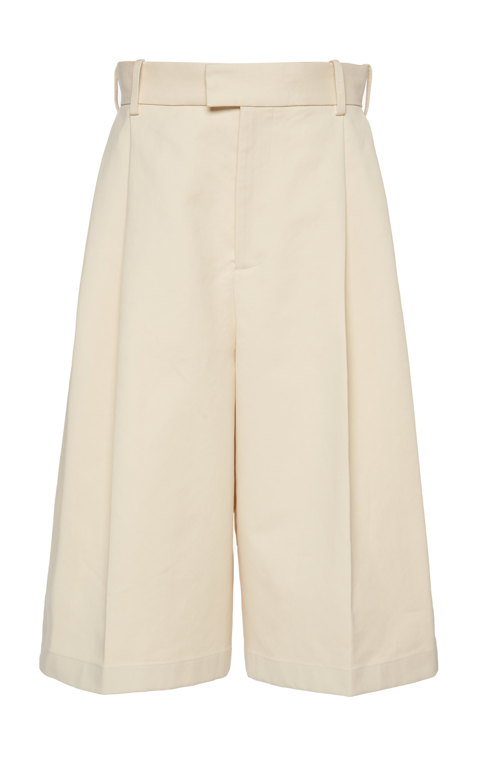Bottega Veneta Women's Pleated Cotton Shorts
