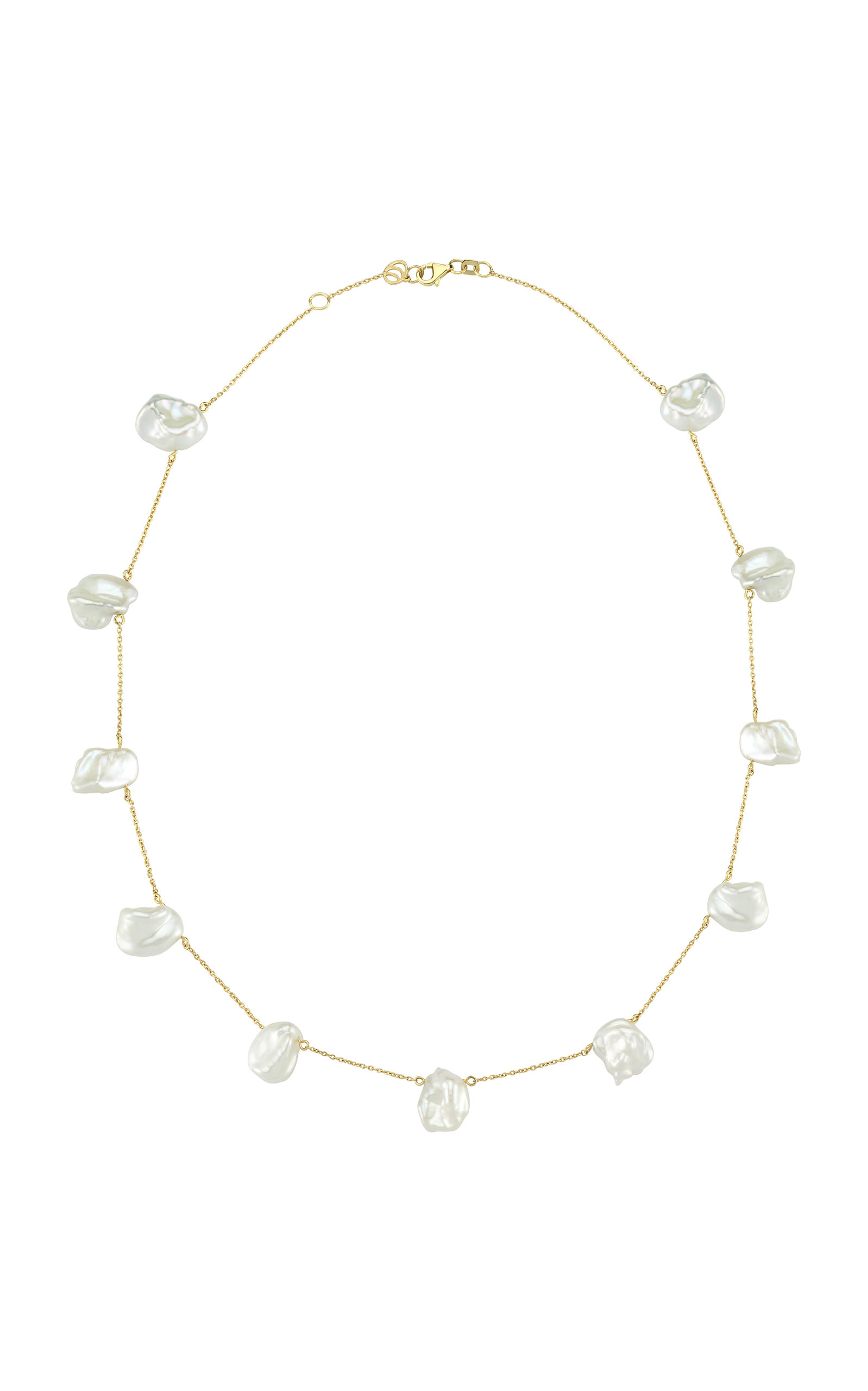 Charms Company Women's Pearls of Joy 14K Yellow-Gold Pearl Necklace