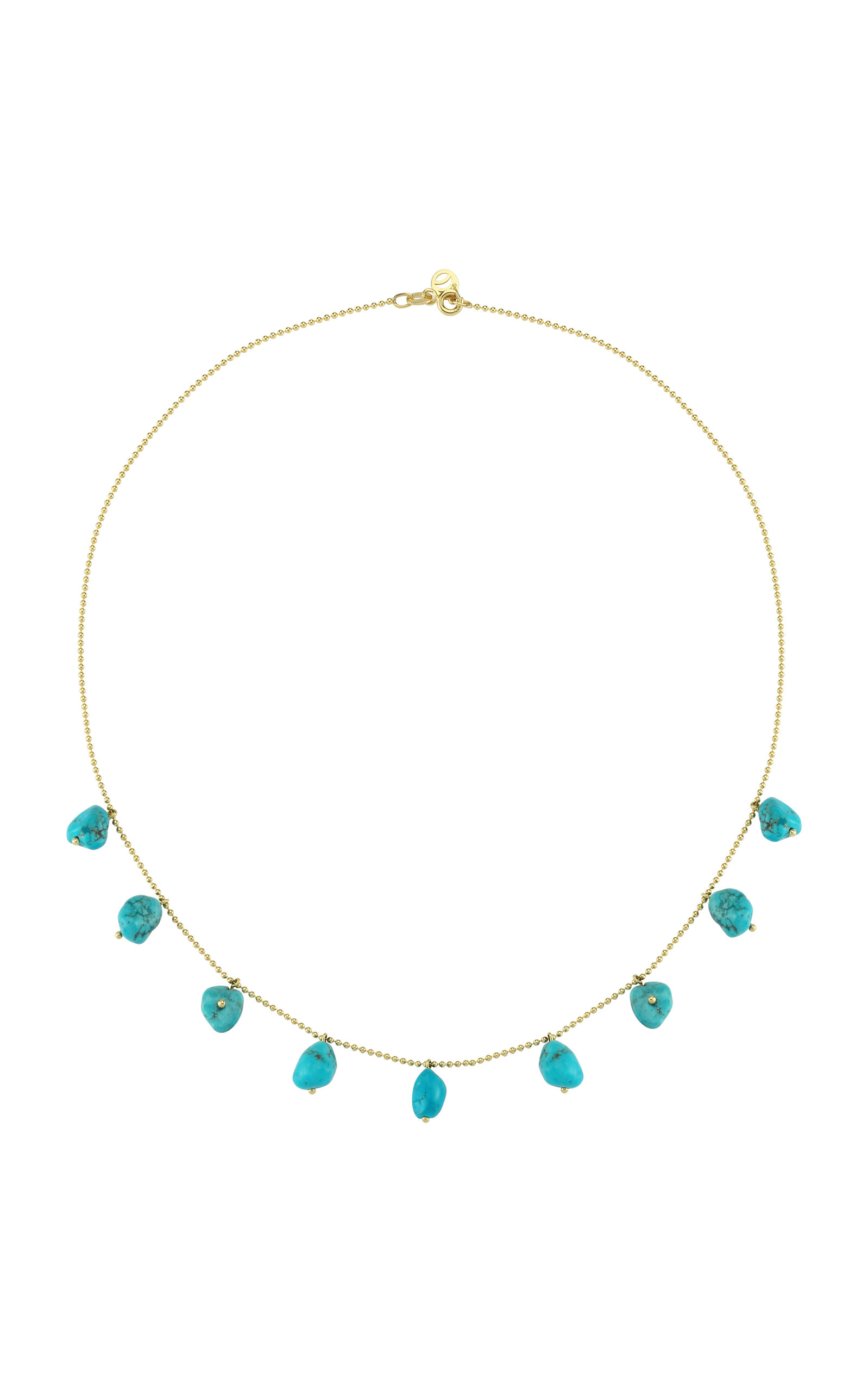 Fallen Sky Turquoise 14K Yellow Gold Necklace