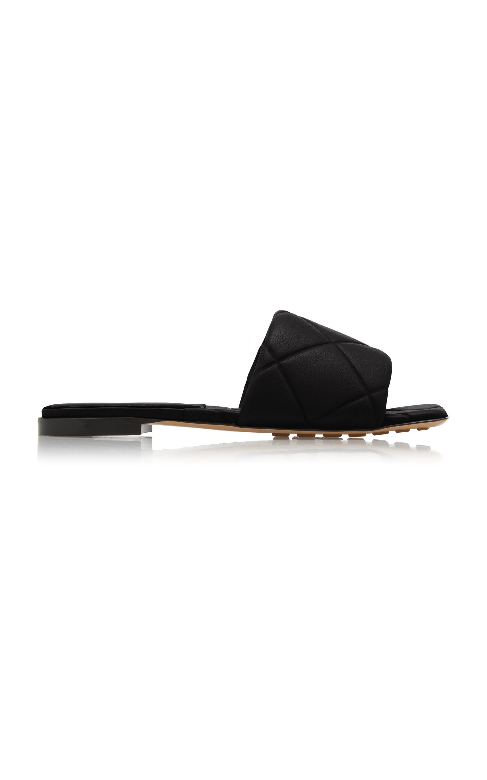 Bottega Veneta - Women's The Padded Lido Flat Sandals - Black - Moda Operandi
