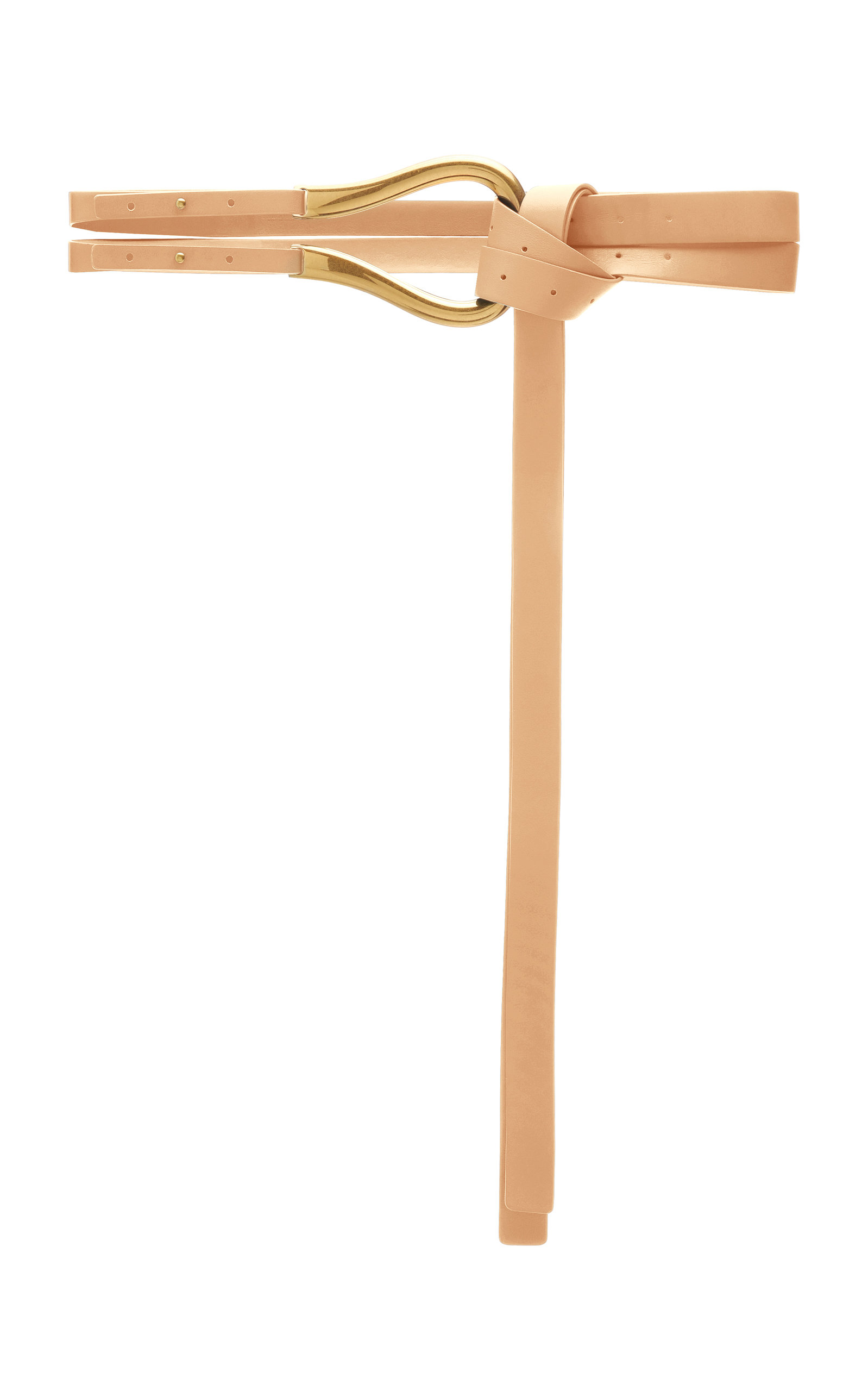 Bottega Veneta – Women's Horseshoe Leather Waist Belt – Neutral – Moda Operandi