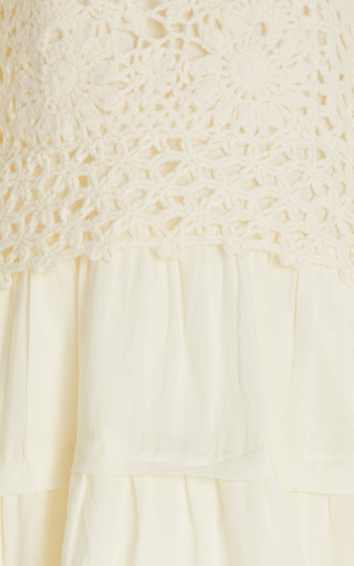 Zandra Crochet-Detailed Cotton-Blend Midi Dress展示图