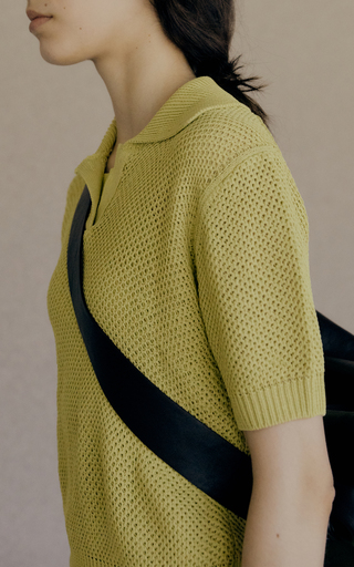 Linen Pique-Knit Polo Shirt展示图