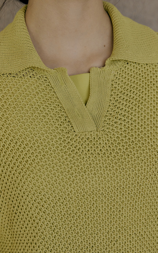 Linen Pique-Knit Polo Shirt展示图