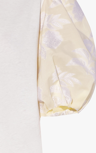 Theodora Puff-Sleeve Cotton-Blend Top展示图