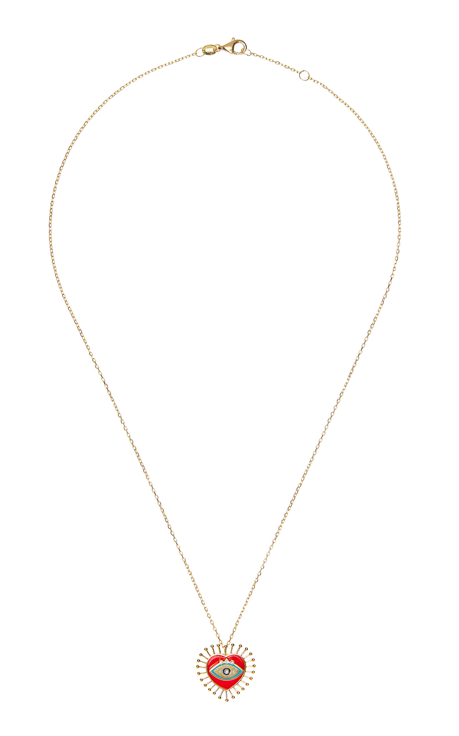 L'Atelier Nawbar Women's Eye Heart U 18K Yellow Gold Pendant Necklace