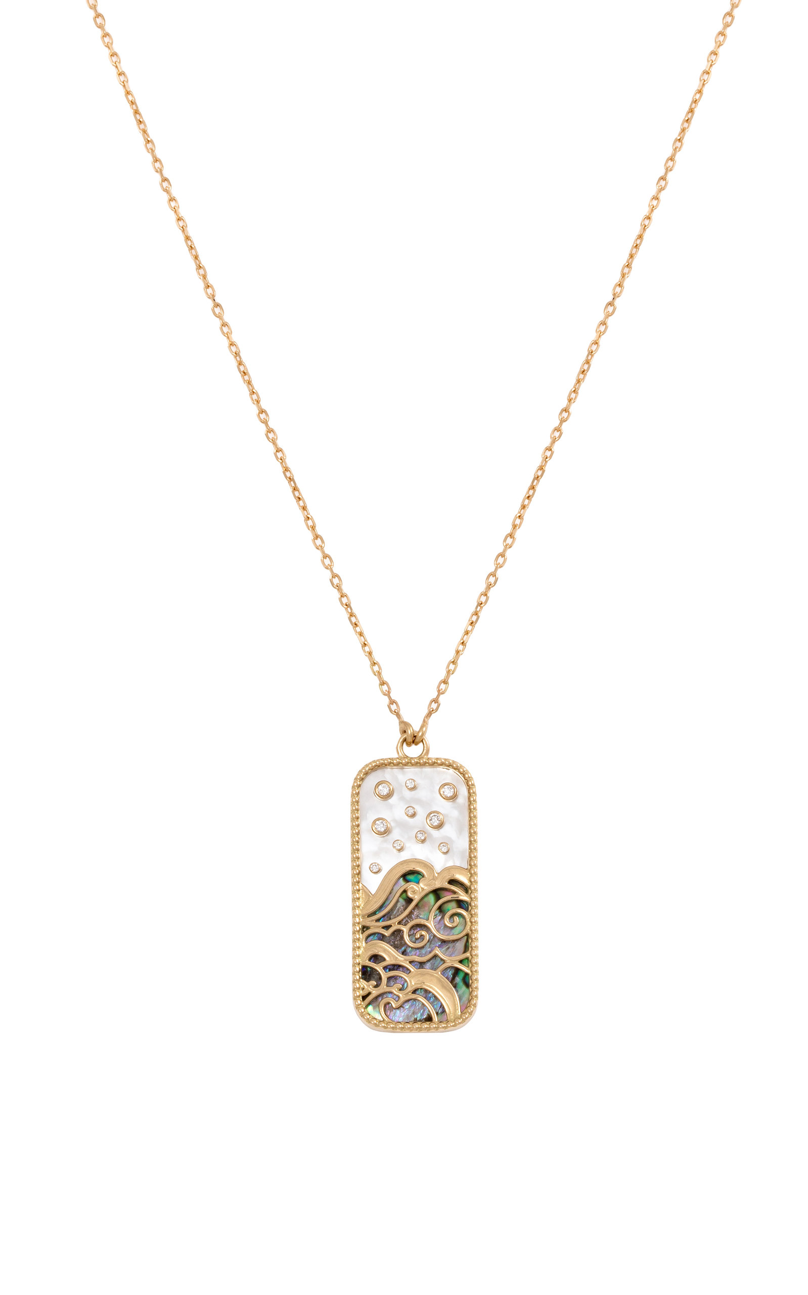Elements of Love 18K Yellow Gold Water Pendant Necklace
