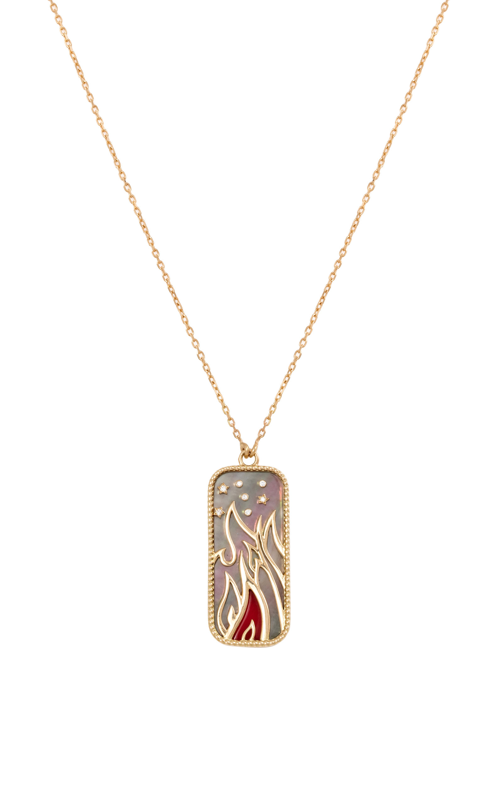 Elements of Love 18K Yellow Gold Fire Pendant Necklace