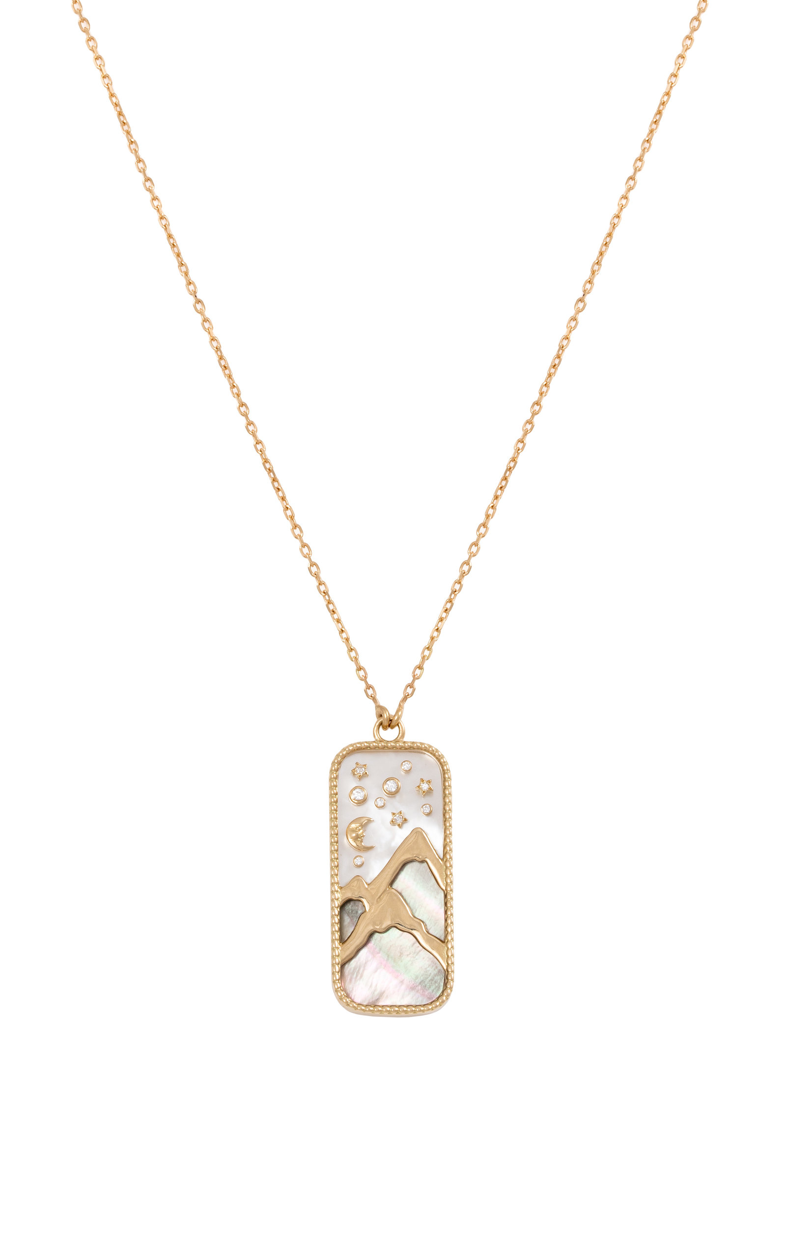 Elements of Love 18K Yellow Gold Earth Pendant Necklace