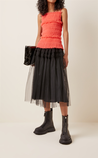 Murphy Hand-Smocked Tulle Tank Top展示图