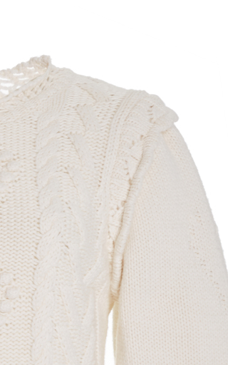Calantha Embroidered Cable-Knit Sweater展示图