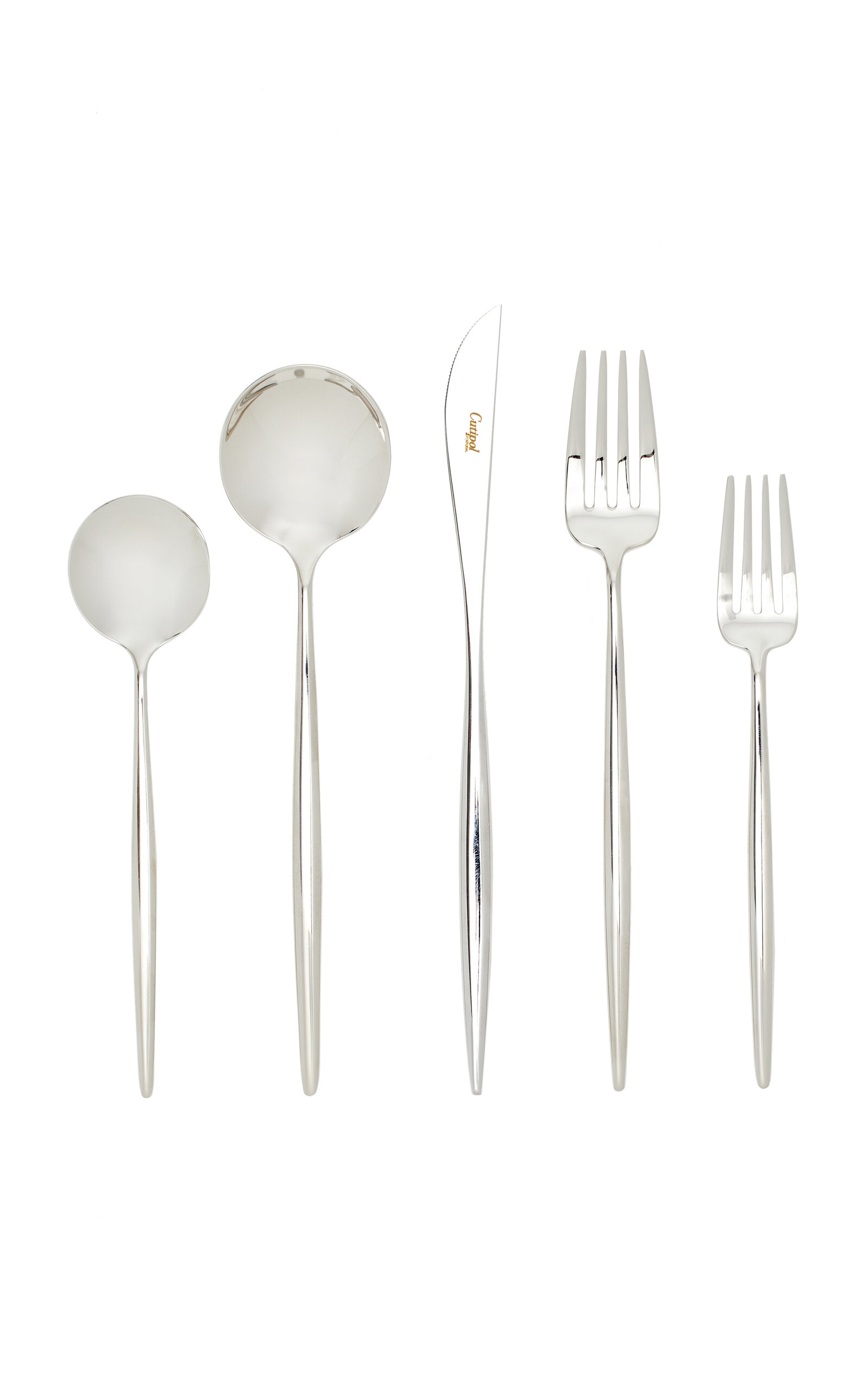 Cutipol Moon Five-Piece Stainless Steel Flatware Set  - Silver