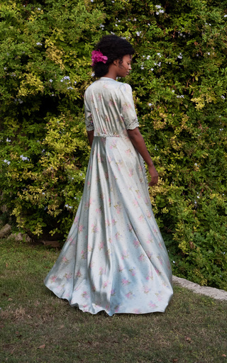 Printed Silk-Satin Dress展示图