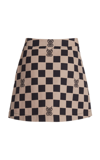 Chess Cotton Mini Skirt展示图