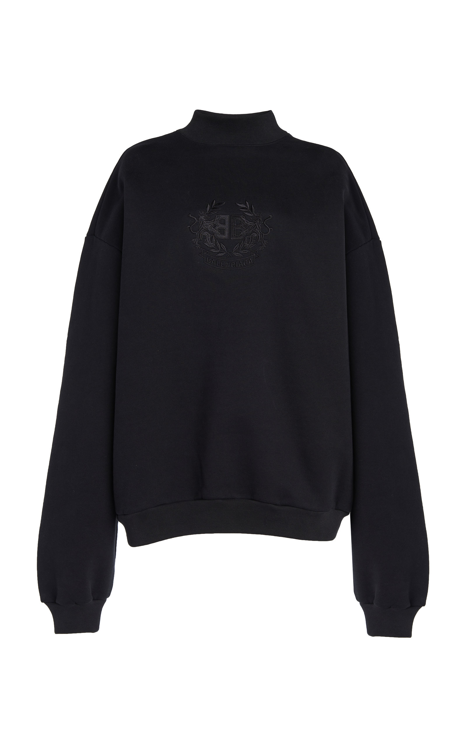 Balenciaga Women's Oversized Logo-Embroidered Cotton Sweatshirt