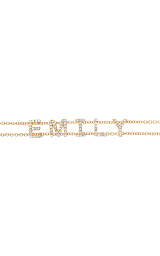 14K Gold Diamond Custom Name Bracelet展示图
