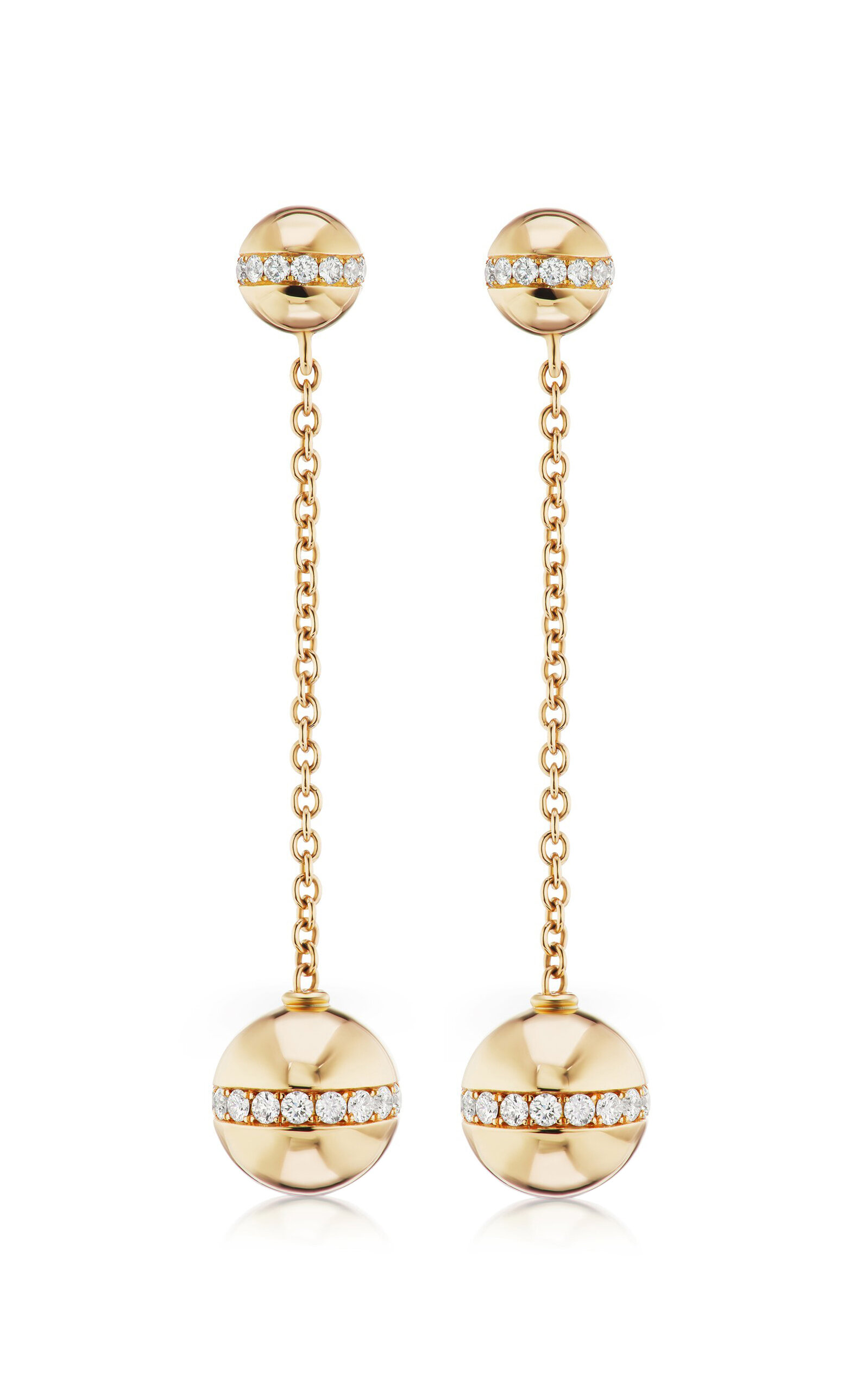 Briony Raymond Women's Halo 18K Yellow Gold Diamond Earrings