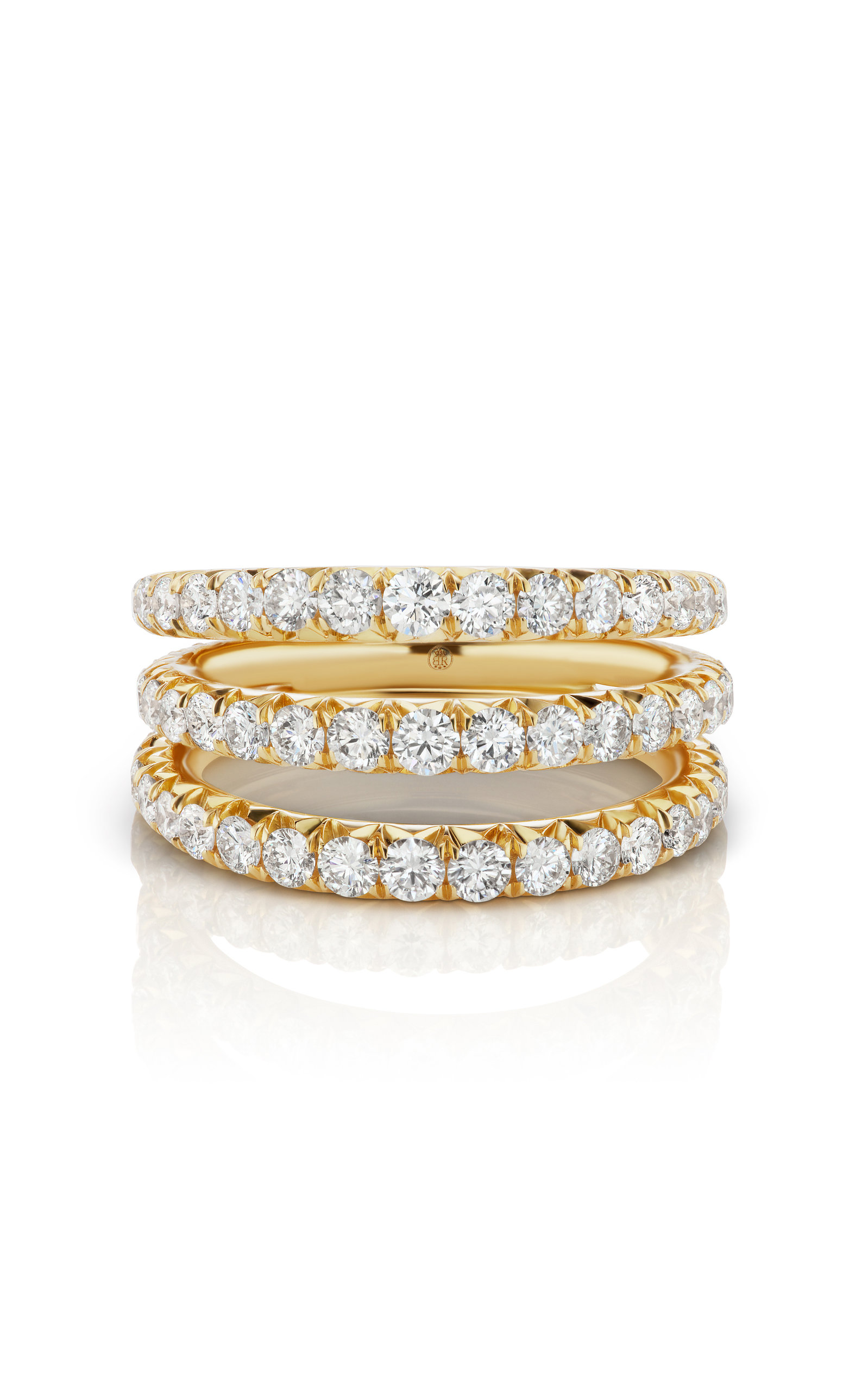 Briony Raymond Women's Étoile Stacked 18K Yellow Gold Diamond Ring