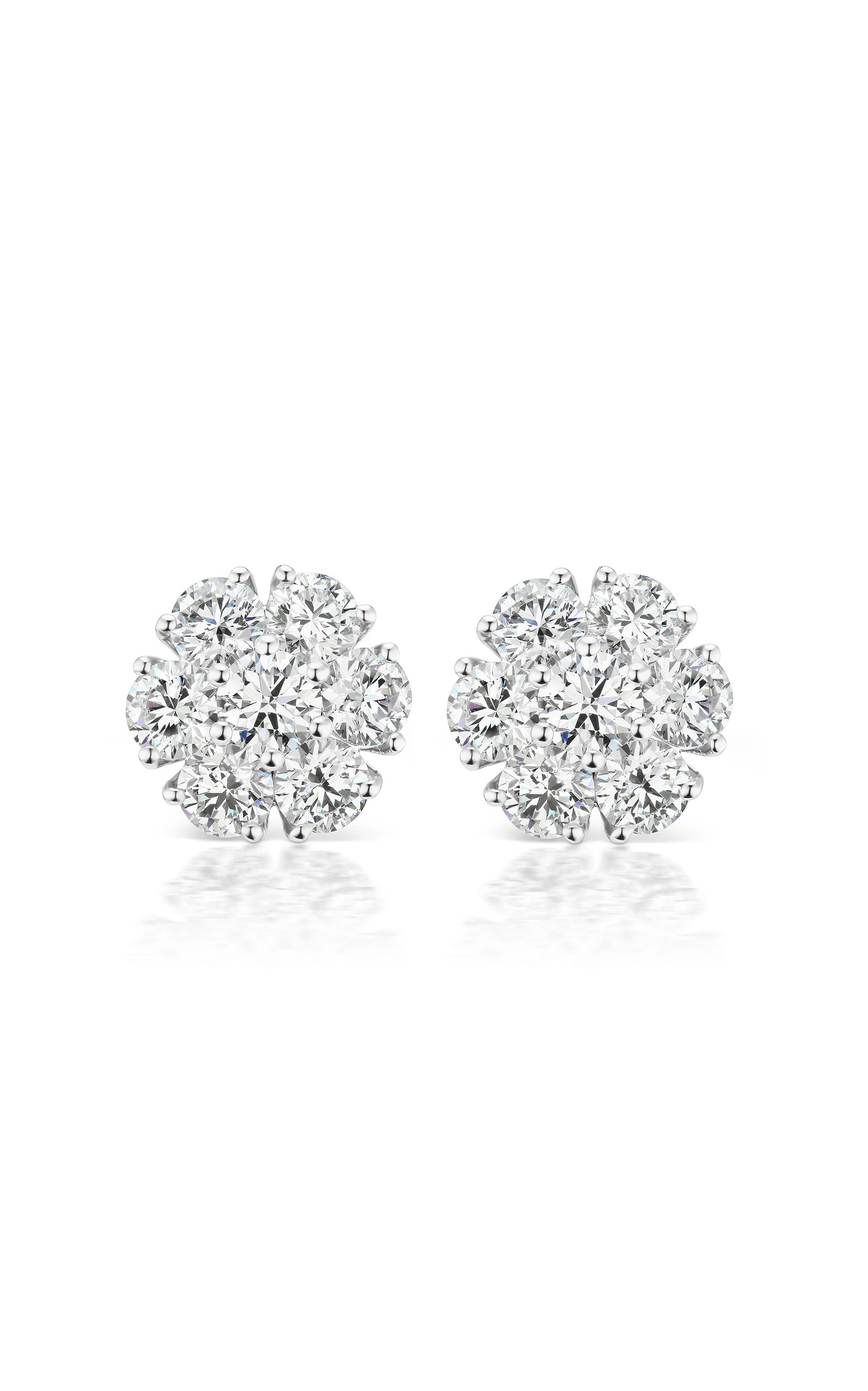Briony Raymond Women's Posey 18K White Gold Diamond Earrings