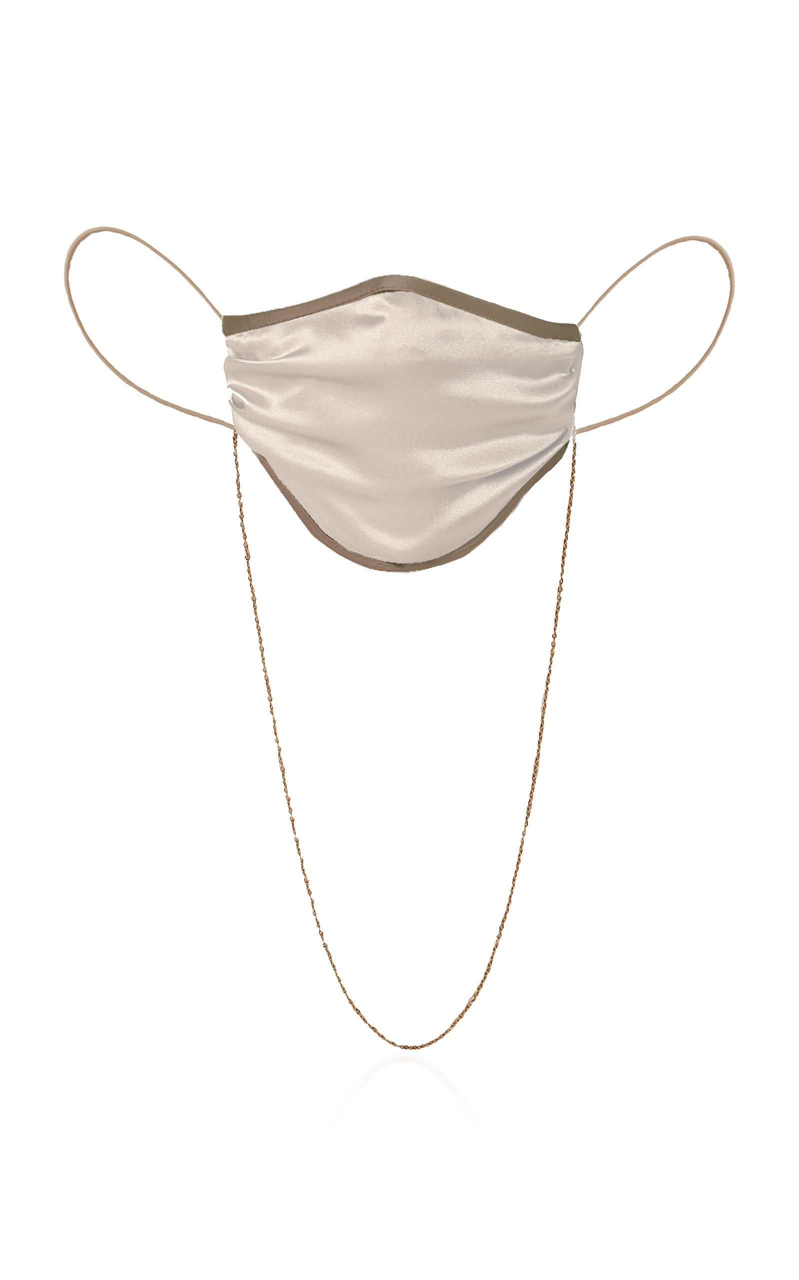 Johanna Ortiz Women's Exclusive Kate Is Wearing Satin-lined Silk Charmeuse Face Mask In White