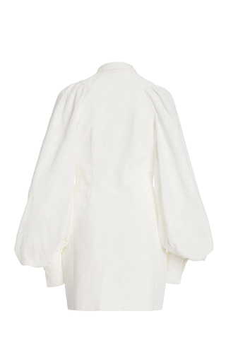 Lola Broderie-Sleeve Cotton Shirt Dress展示图
