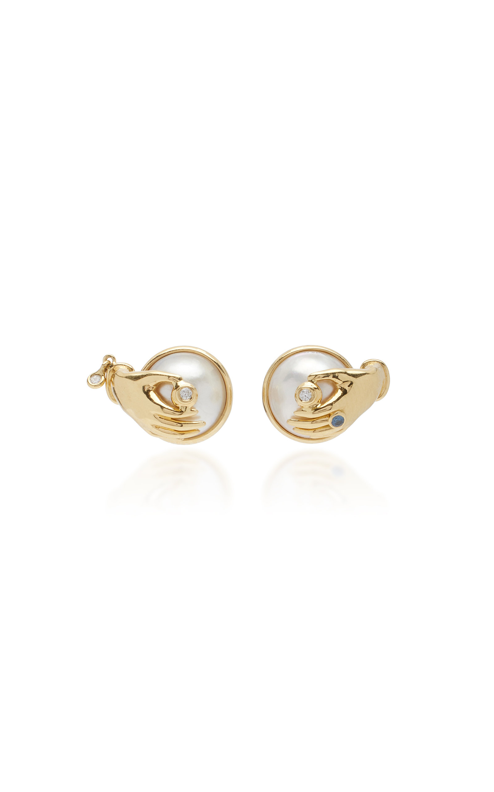 Sauer - Venus 18K Yellow Gold Multi-Stone Earrings - Gold - OS - Moda Operandi - Gifts For Her