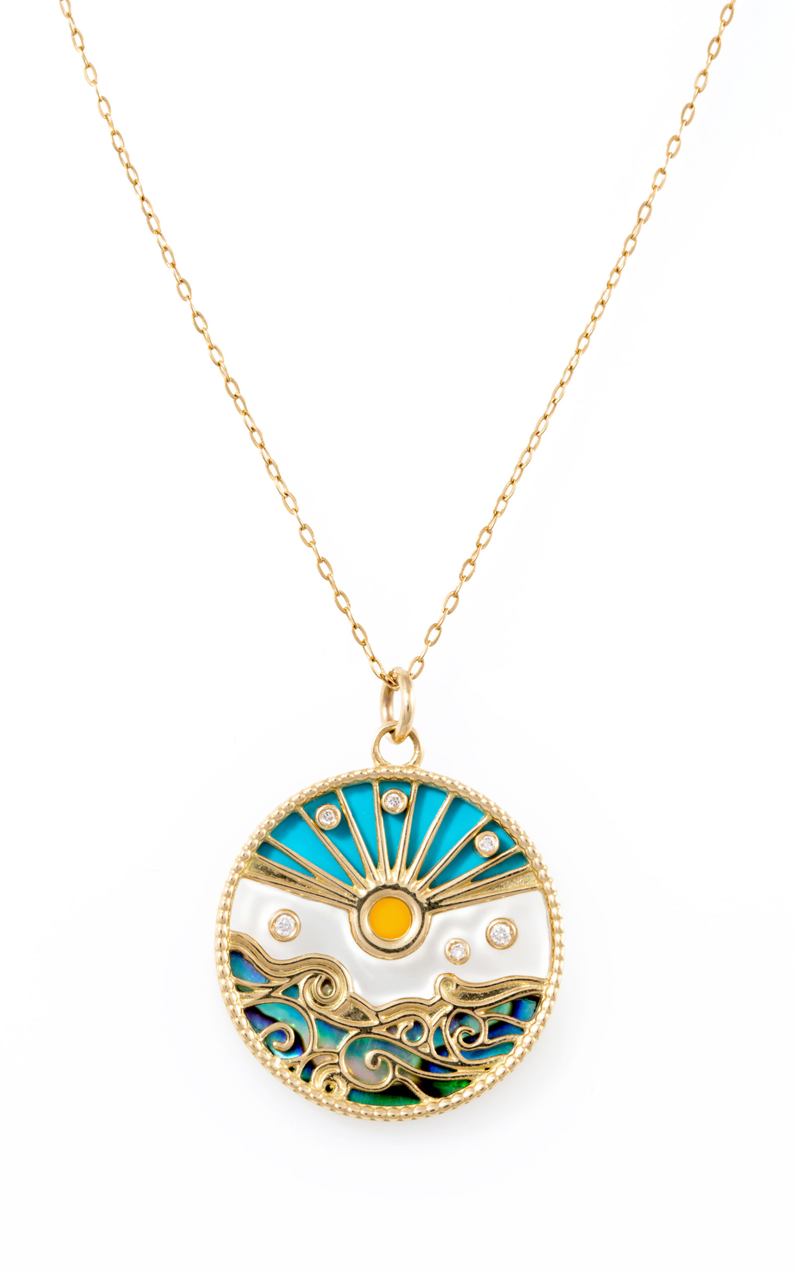 Love Summer 18K Yellow Gold Pendant Necklace