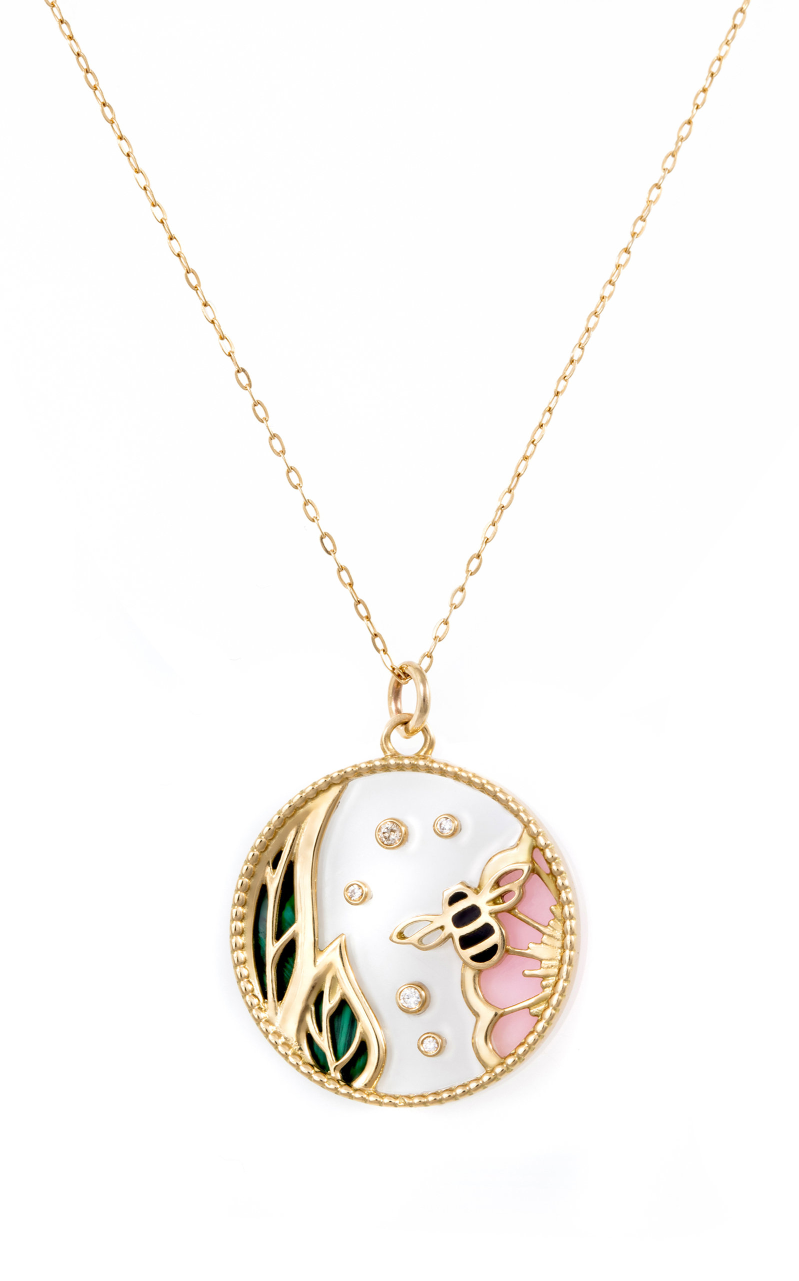 L'Atelier Nawbar Women's Love Spring 18K Yellow Gold Pendant Necklace