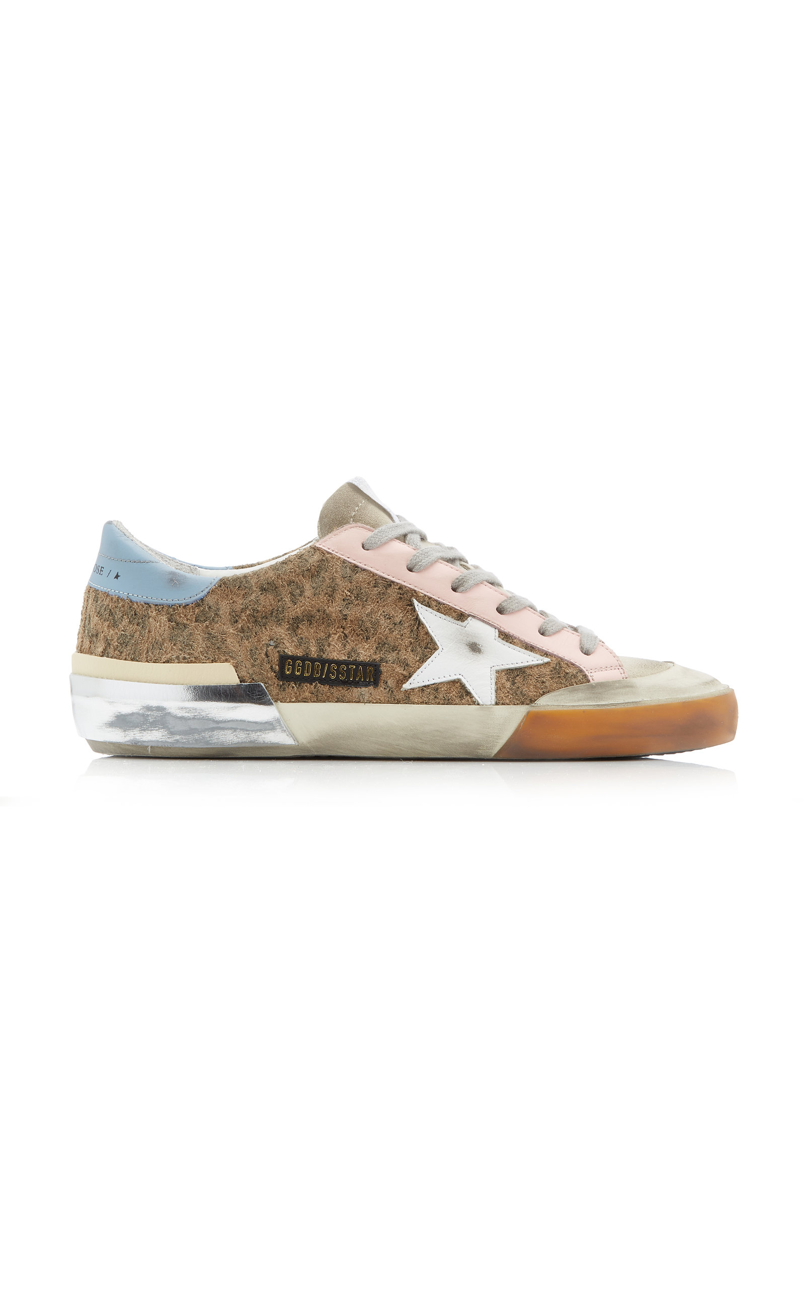 Golden Goose Women's Super-Star Penstar Leopard-Print Suede and Leather Sneakers
