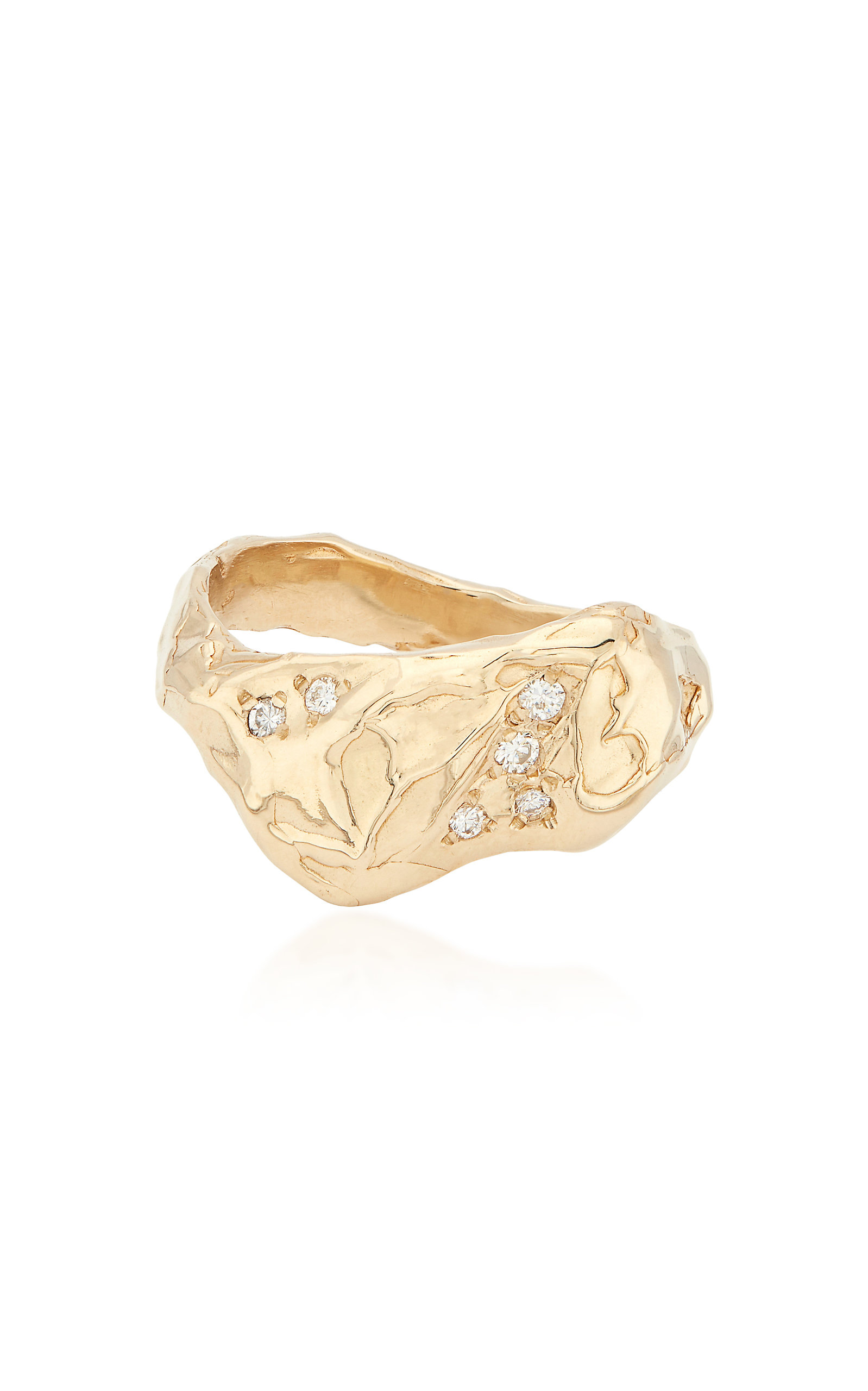 Fie Isolde Women's My Ray Small 14K Yellow Gold Diamond Ring
