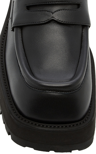 Moccassin Leather Platform Loafers展示图