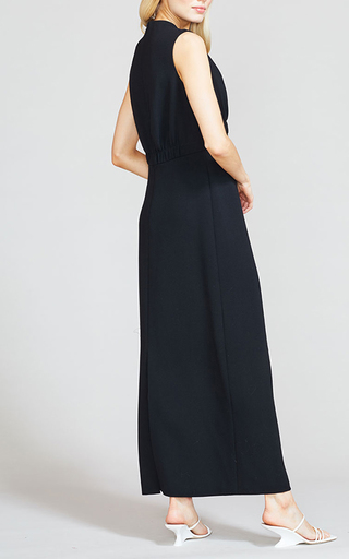 Wool Crepe Ruched Bodice Column Dress展示图