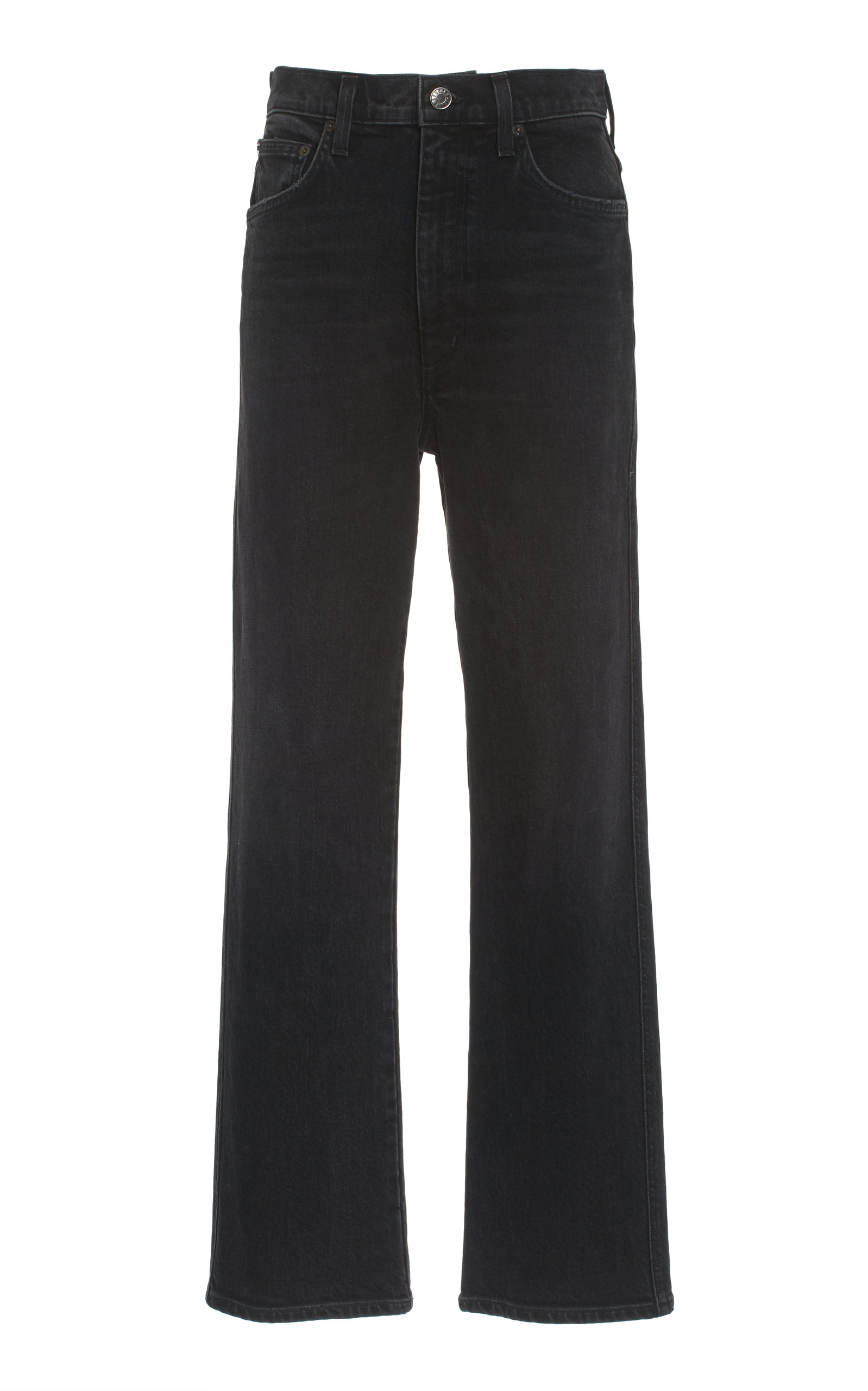 Agolde - Women's Pinch-Waist Stretch High-Rise Kick-Flare Jeans - Grey - 24 - Moda Operandi