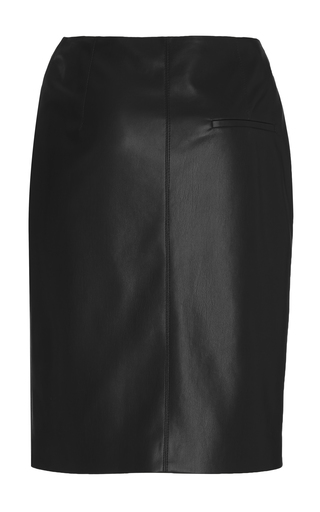 Regan Tailored Vegan Leather Mini Skirt展示图