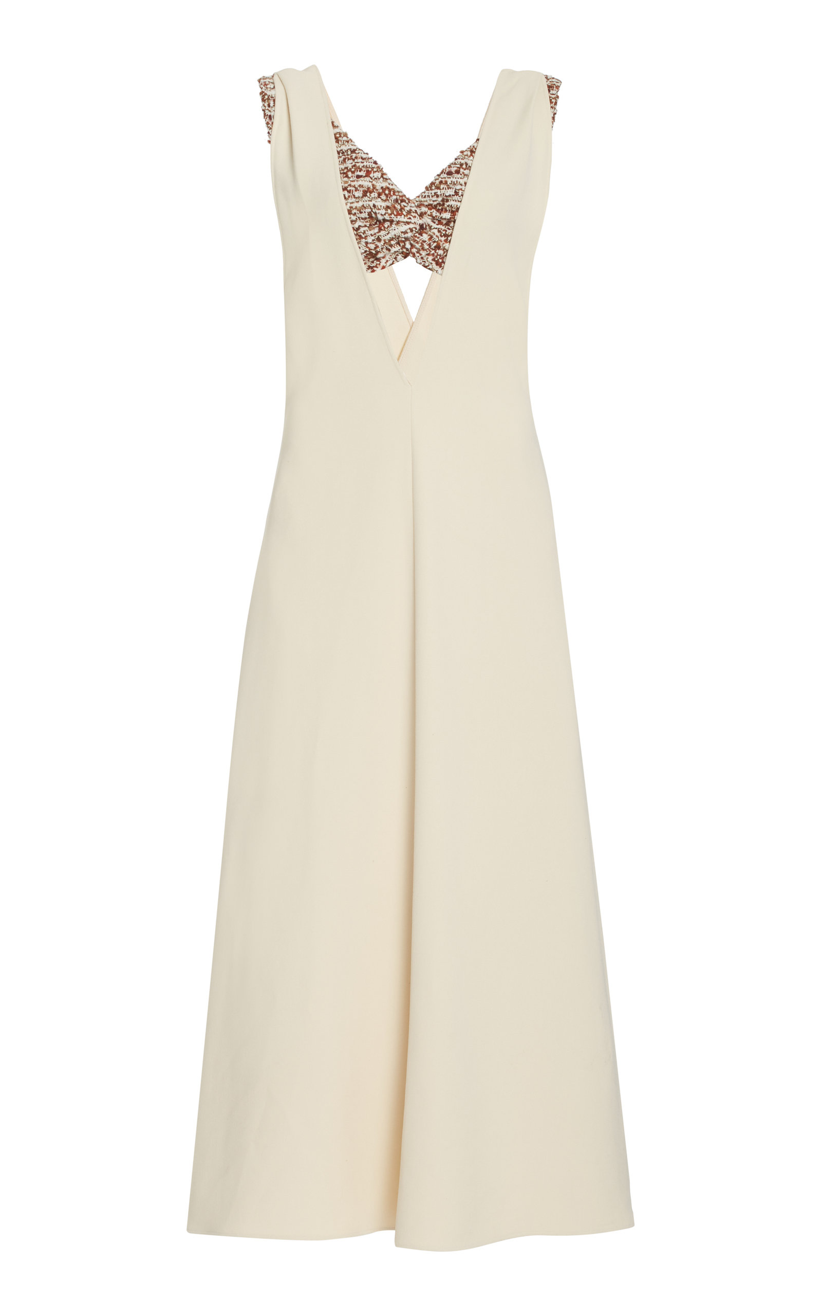 Click to view more detailed imagery on our partner's website Proenza Schouler Relaxed V-neck Suiting Dress In Brown