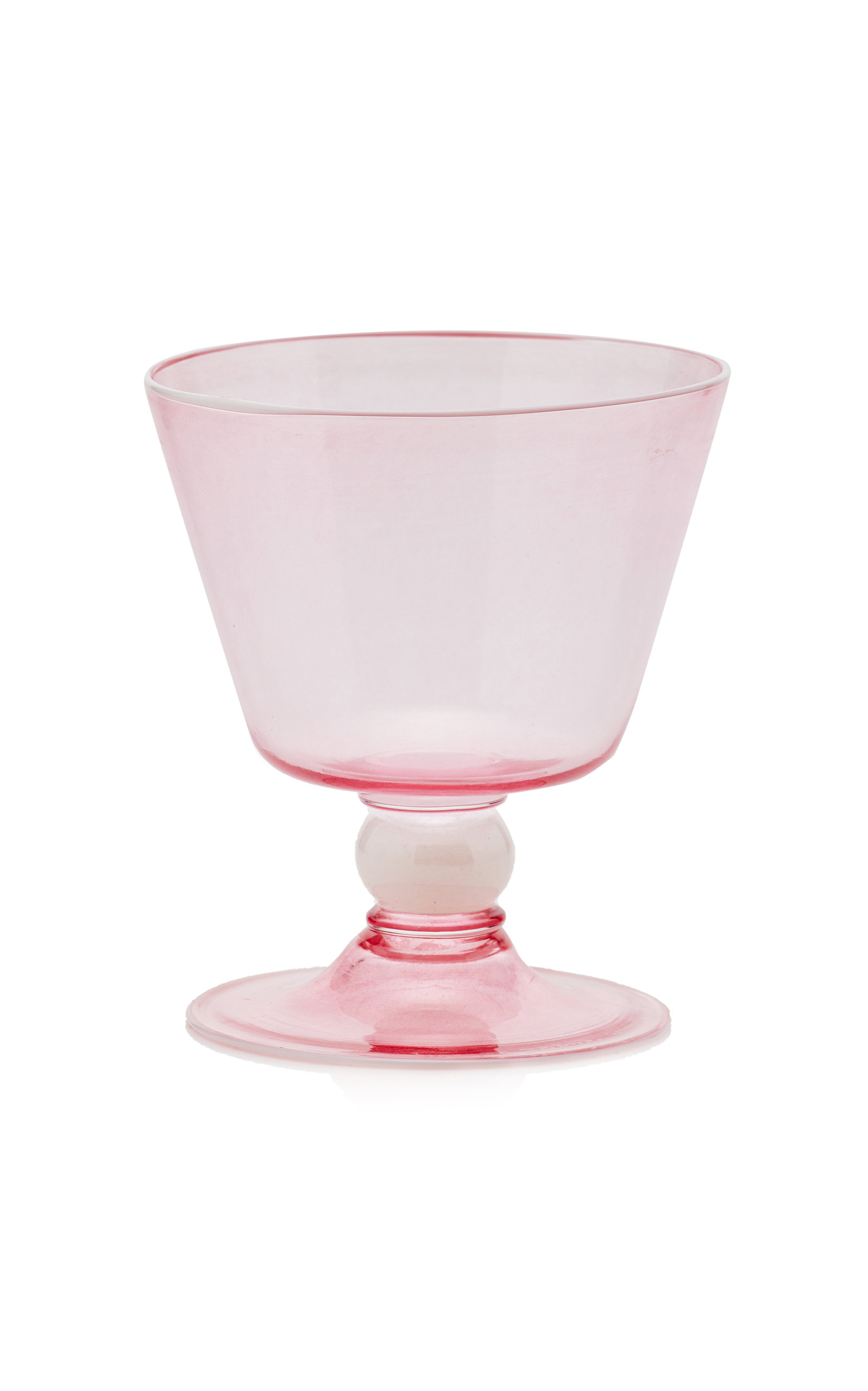 Moda Domus Footed Water Glass In Yellow,pink
